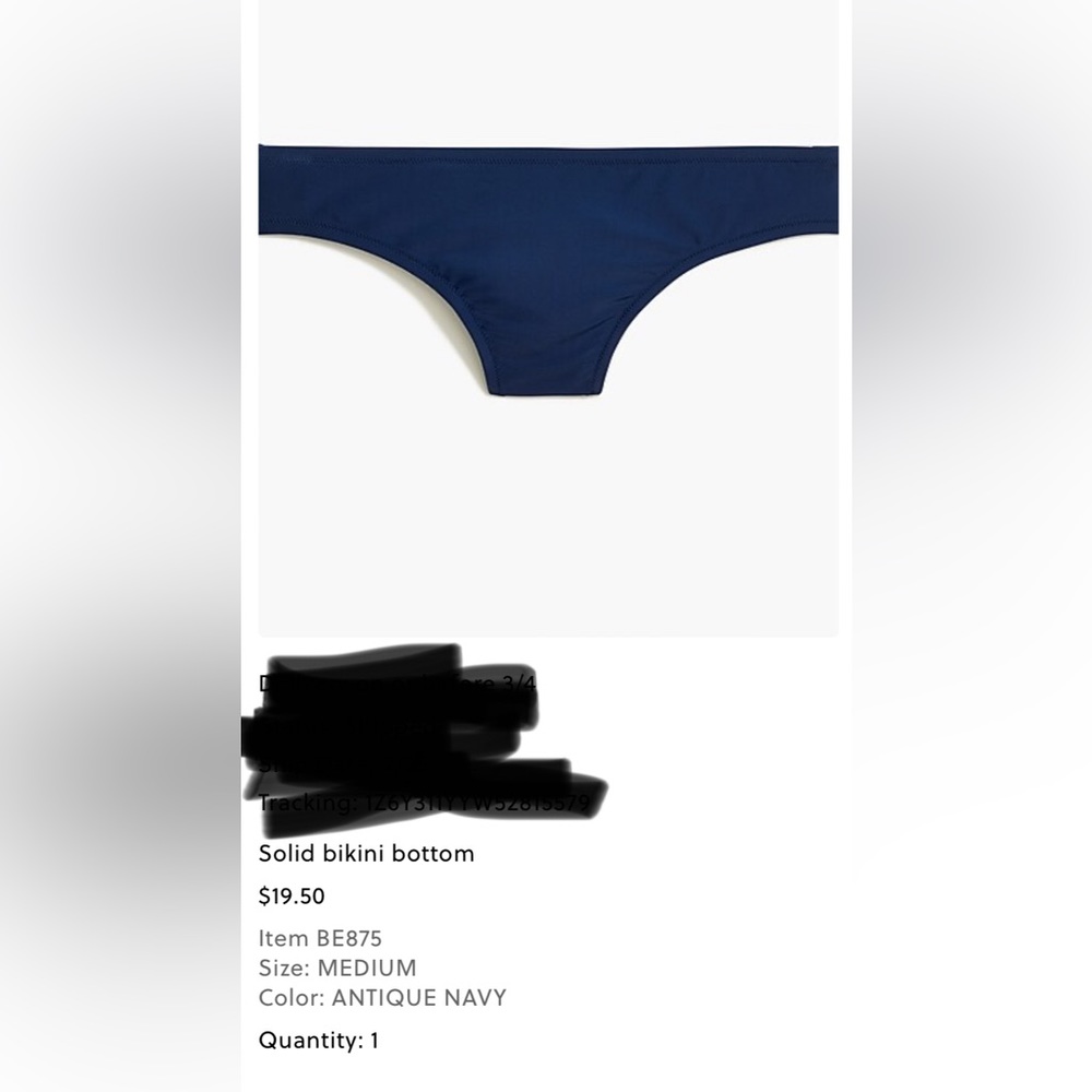 New with tags- navy J. Crew swim bottoms